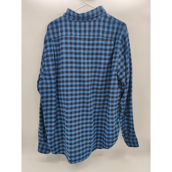 Goodfellow & Co Mens Plaid Button Down Shirt Long Sleeve Blue Black Size XXL - Picture 2 of 9